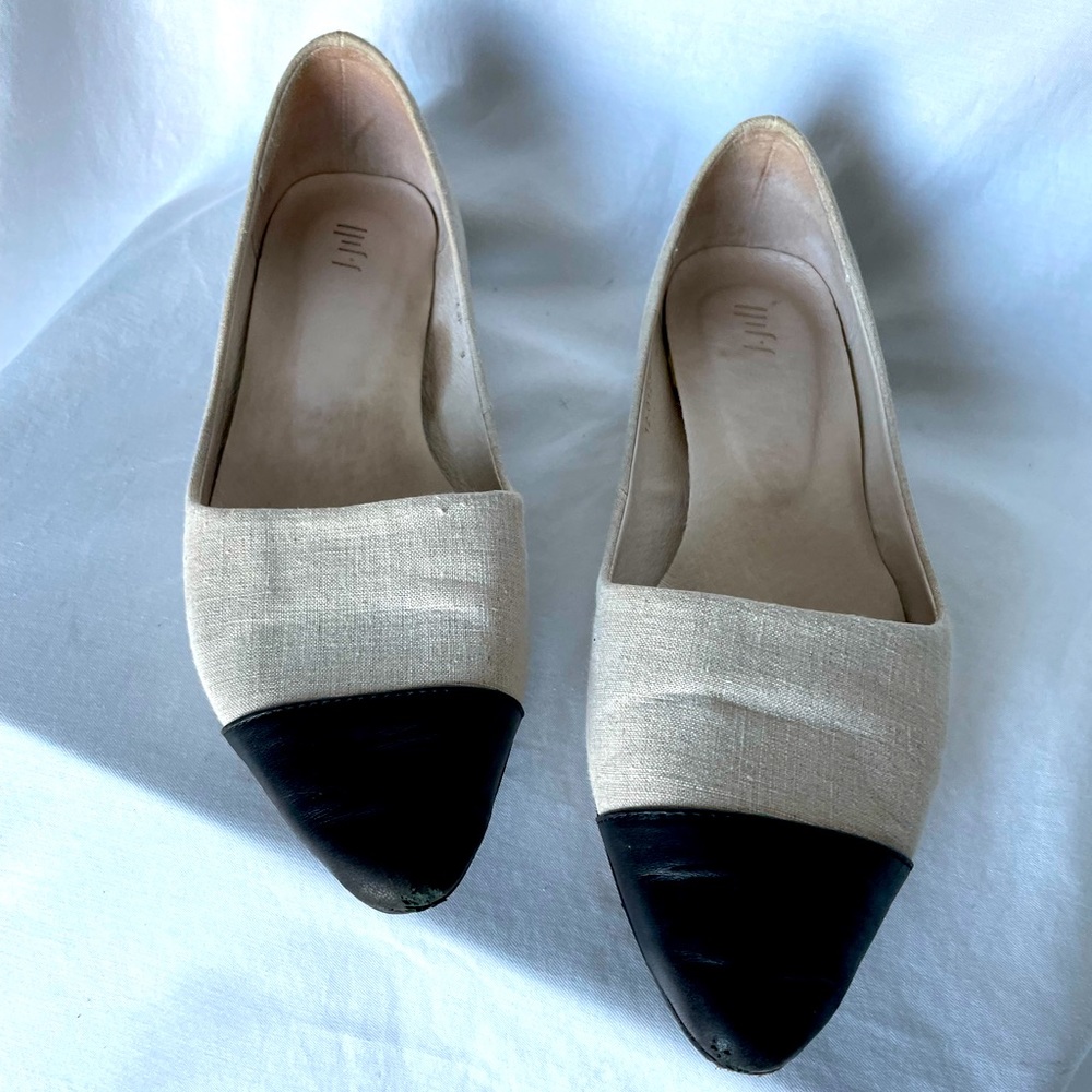 J.Jill casual linen& leather shoes